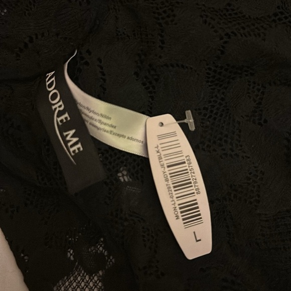 NWT Adore me women's lace halter neck open back scallop trim comfortable lin… - Picture 6 of 9